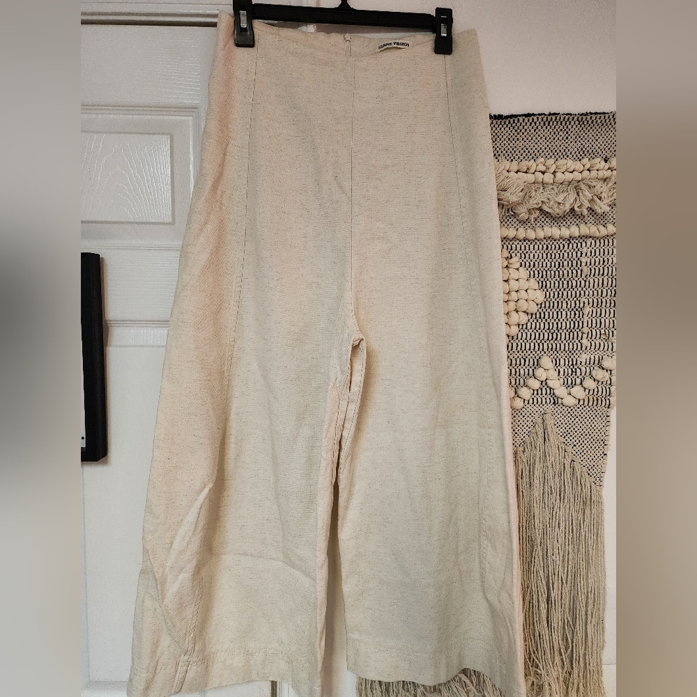 RARE Designer Henrik Vibscov High Rise Wide Leg Twill Pant - Picture 3 of 4
